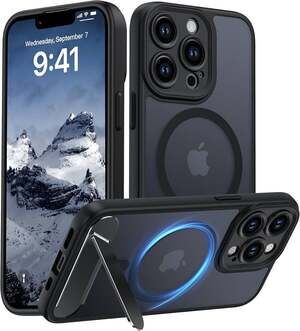 Magnetic Translucent Matte Case for iPhone 13 Pro with Invisible Kickstand